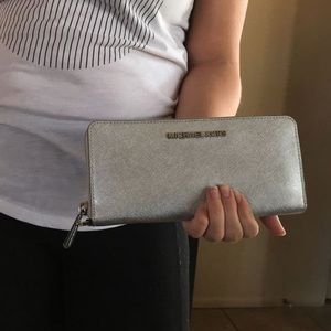 MK Michael Kors silver wallet